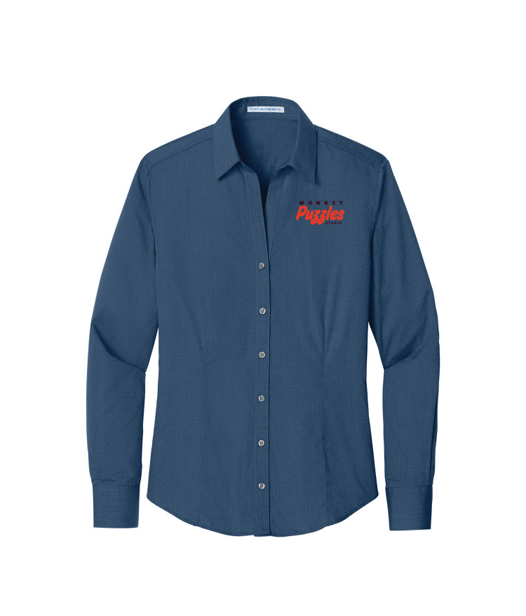 Monkey Puzzle Studio Women's Crosshatch Easy Care Shirt