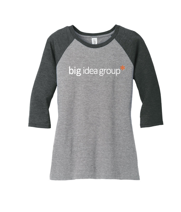 Big Idea Group Women’s Perfect Tri 3/4-Sleeve Raglan