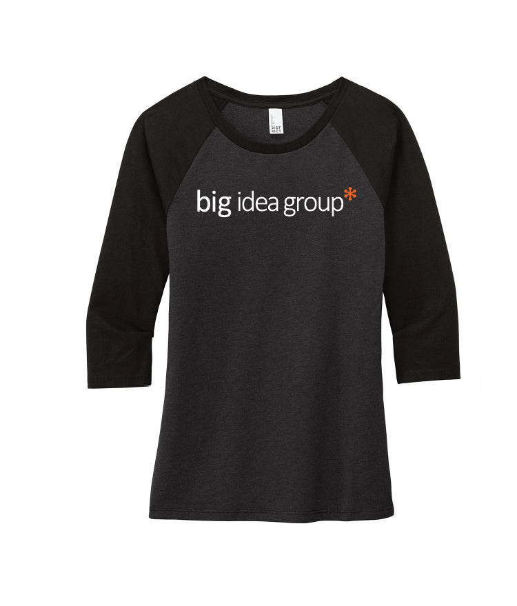 Big Idea Group Women’s Perfect Tri 3/4-Sleeve Raglan