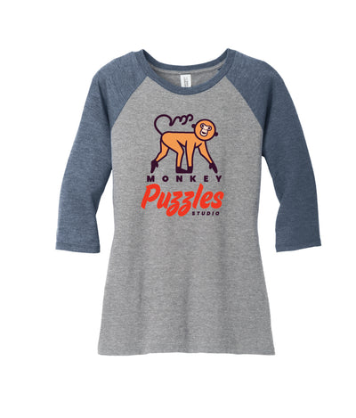 Monkey Puzzle Studio Women’s Perfect Tri 3/4-Sleeve Raglan